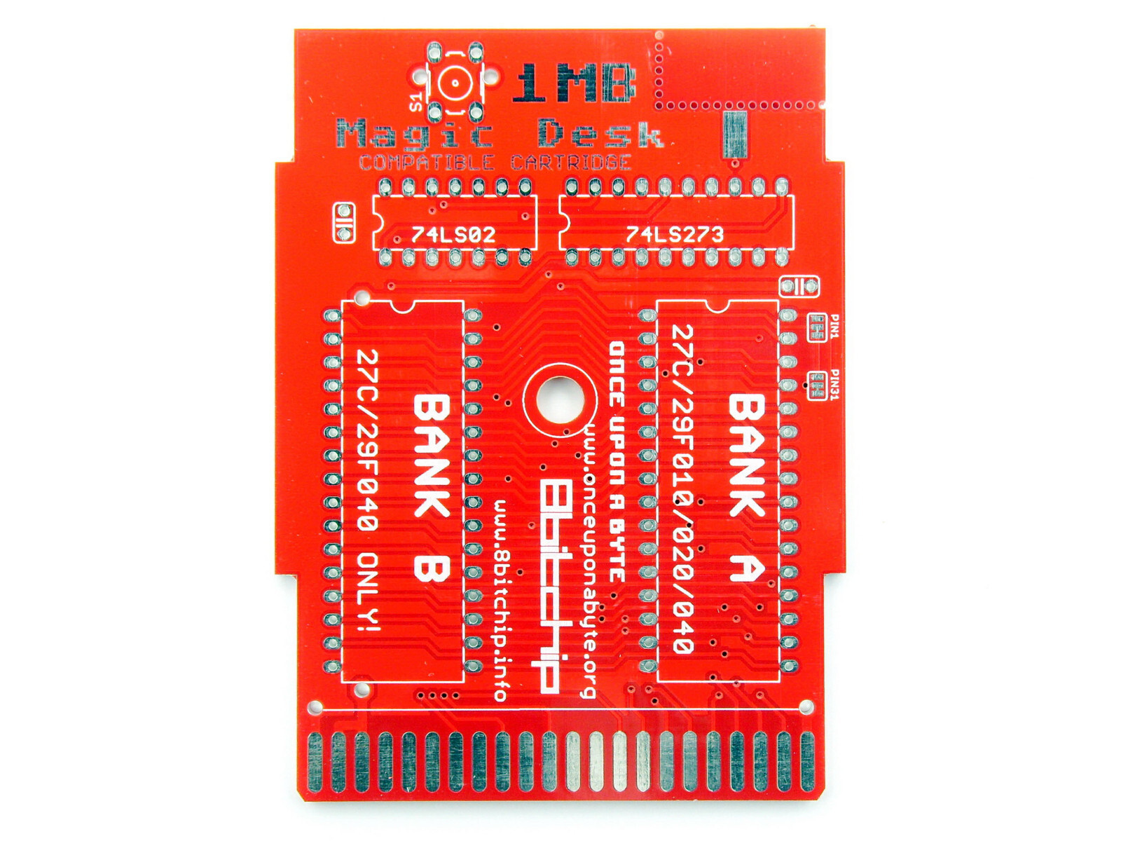 C64 Magic Desk Compatible Cartridge 1MB; Bare PCB only for Commodore 64