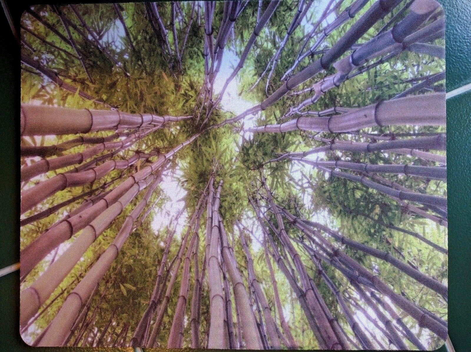 Landscape scenery Bamboo trees Anti slip COMPUTER MOUSE PAD 9 X 7inch 