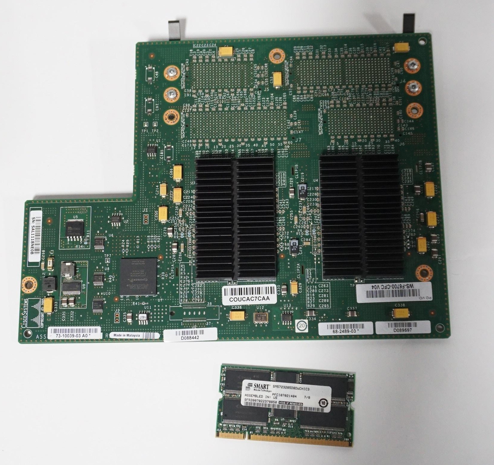 CISCO WS-F6700-CFC V04 CATALYST 6500 CENTRALIZED FORWARDING CARD+256MB=WARRANTY=