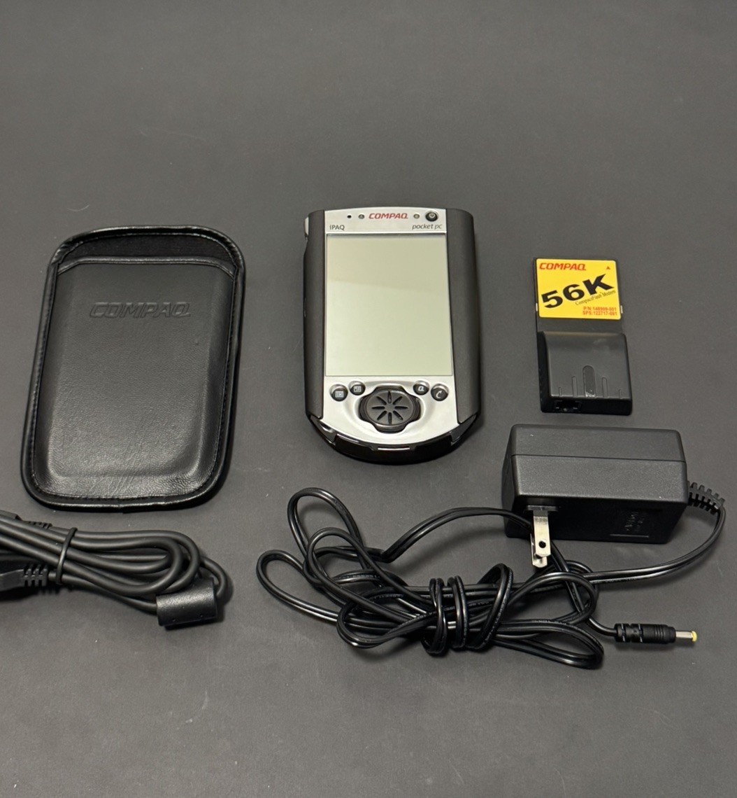 Compaq iPAQ H3150 Pocket PC PDA + CF Expansion Sleeve Pretec 56K Modem