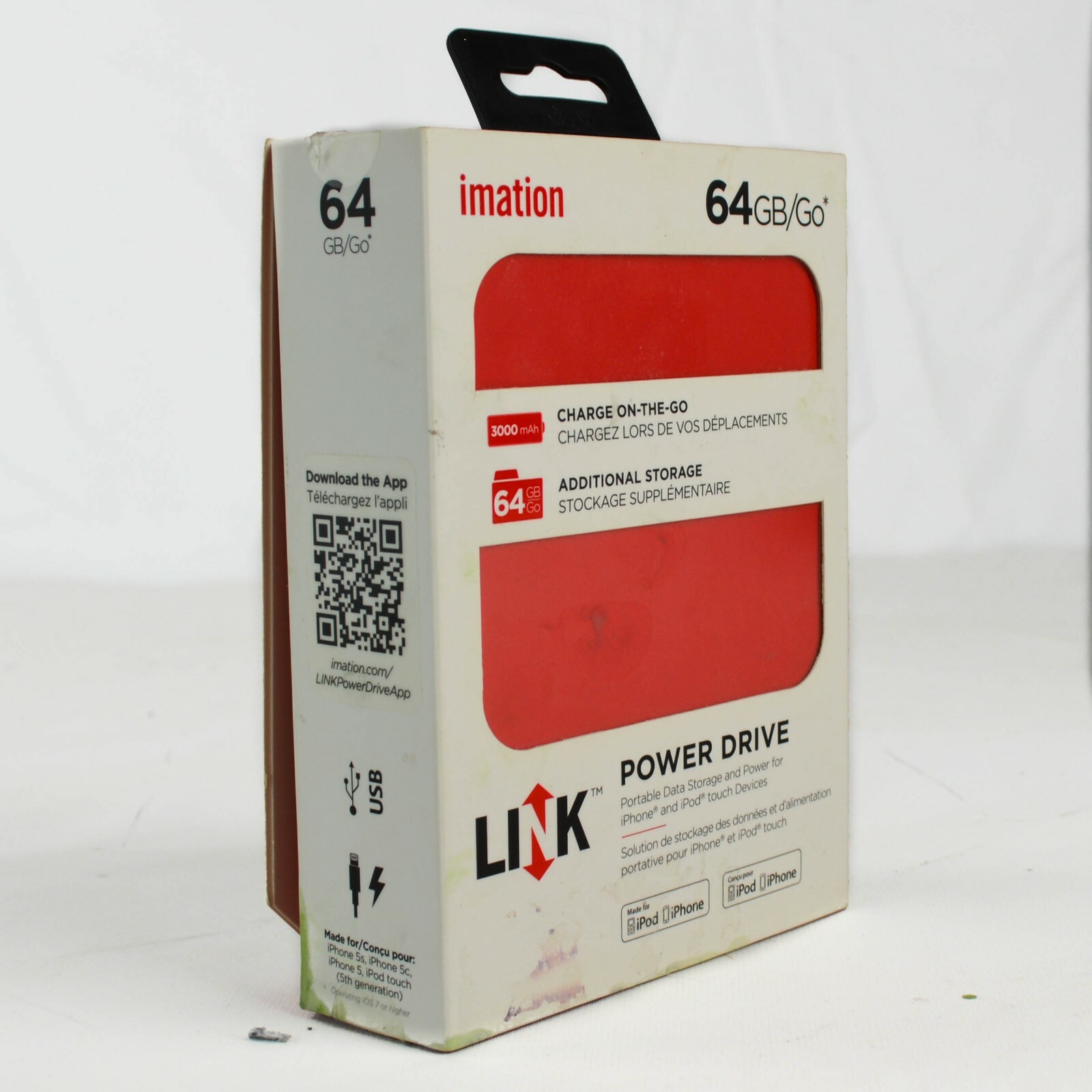 IMATION Link Power Drive 64gb / GO iPhone 5 IOS Portable Storage DAPL-FLS 