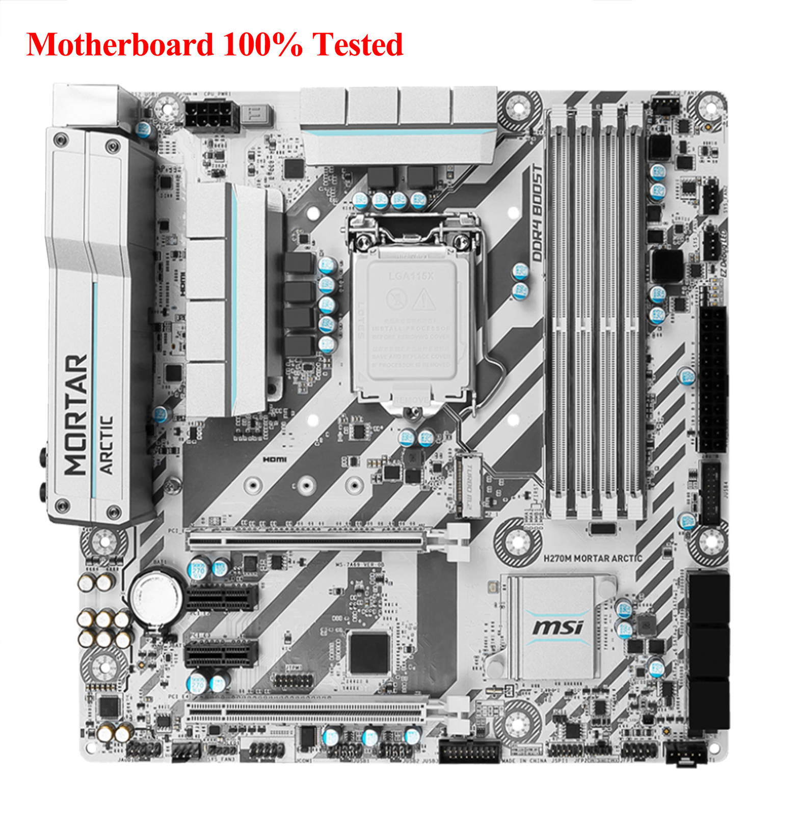 100% Tested FOR MSI H270M MORTAR ARCTIC  Motherboard Supports 6-7 Generation