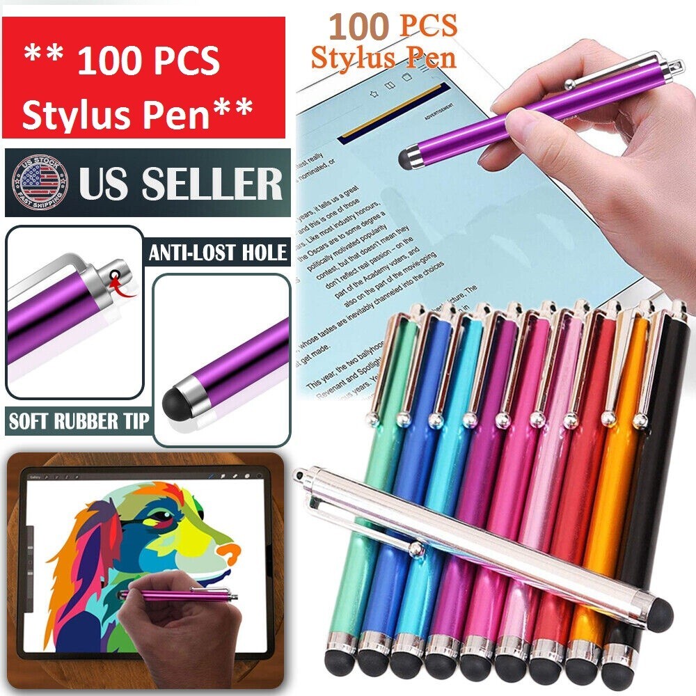 100X Metal Universal Stylus Pen Touch Screen Pen For iPhone Samsung iPad Pencil