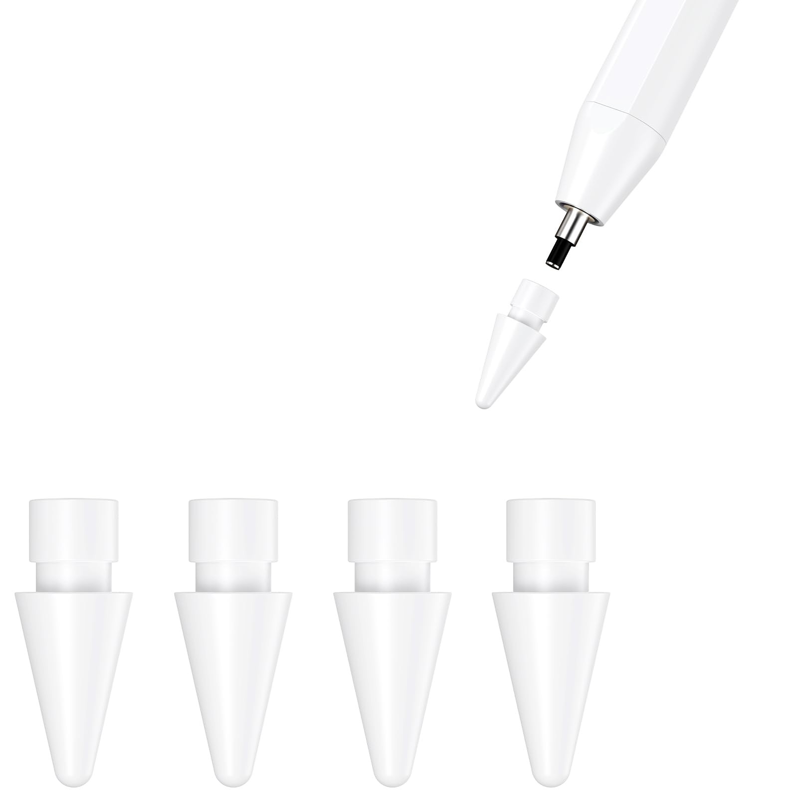 White Replacement Tips for K10 Stylus Pen (4 Pack)