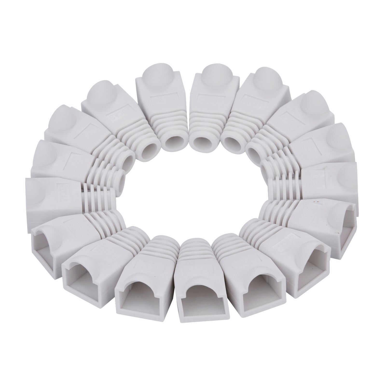20 pcs Boot Cap Cover for RJ45 Network Connectors Cat5 Cat5e Cat6 Cable White