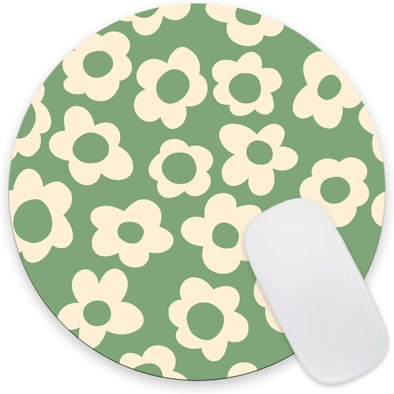 Aesthetic Floral Mouse Pad: Retro Daisy Pattern Desk Mat for Home Office & Gift