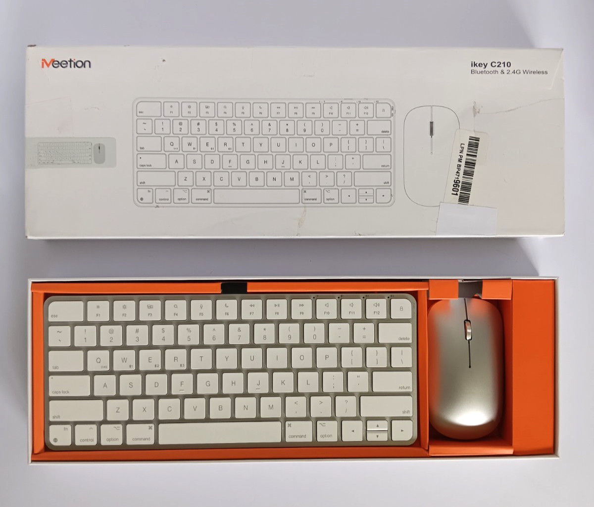 MEETION iKey C210 Wireless Bluetooth Keyboard & Mouse Mac/iOS/PC Tested Works