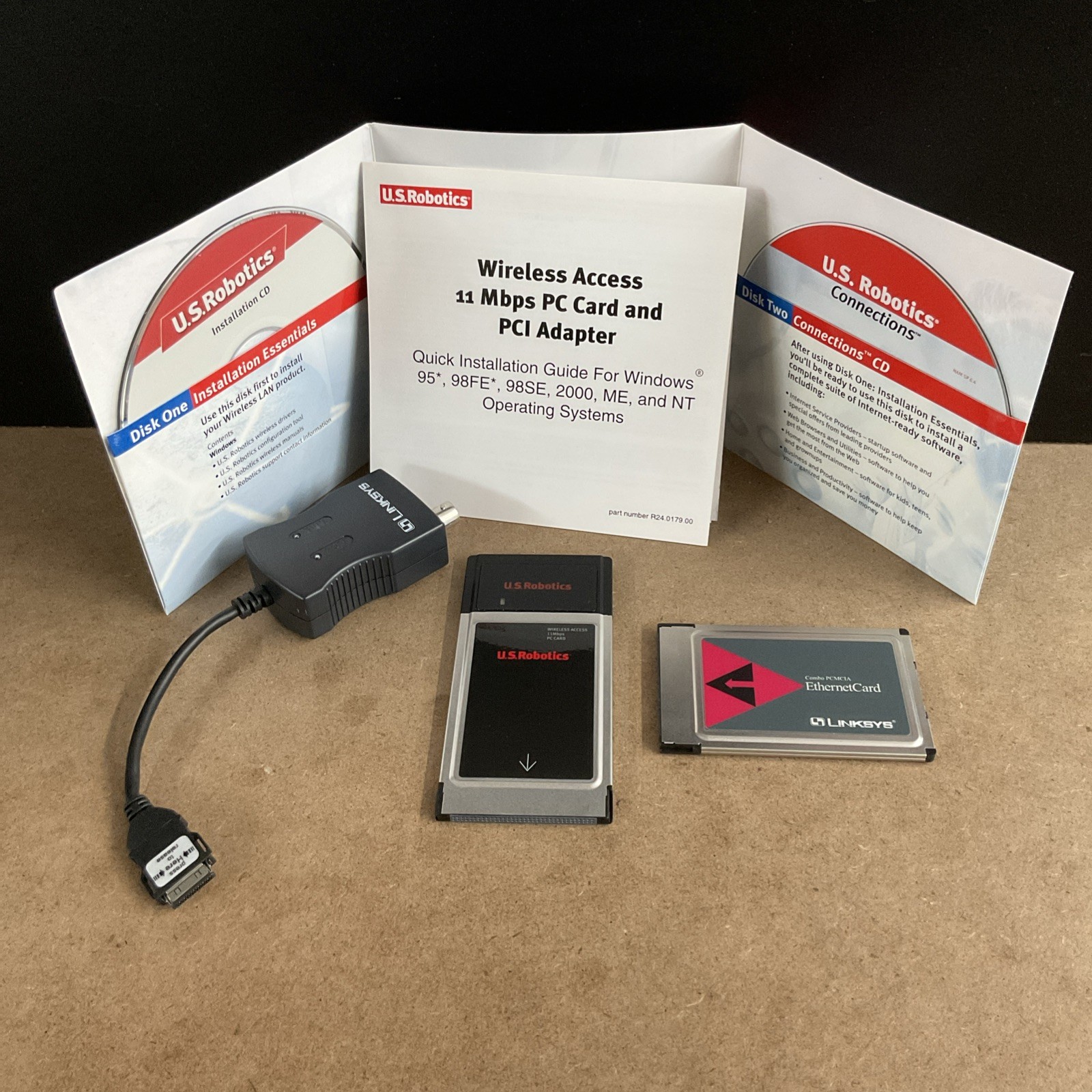 U.S. Robotics Wireless LAN Install Kit Linksys EthernetCard And Media Coupler