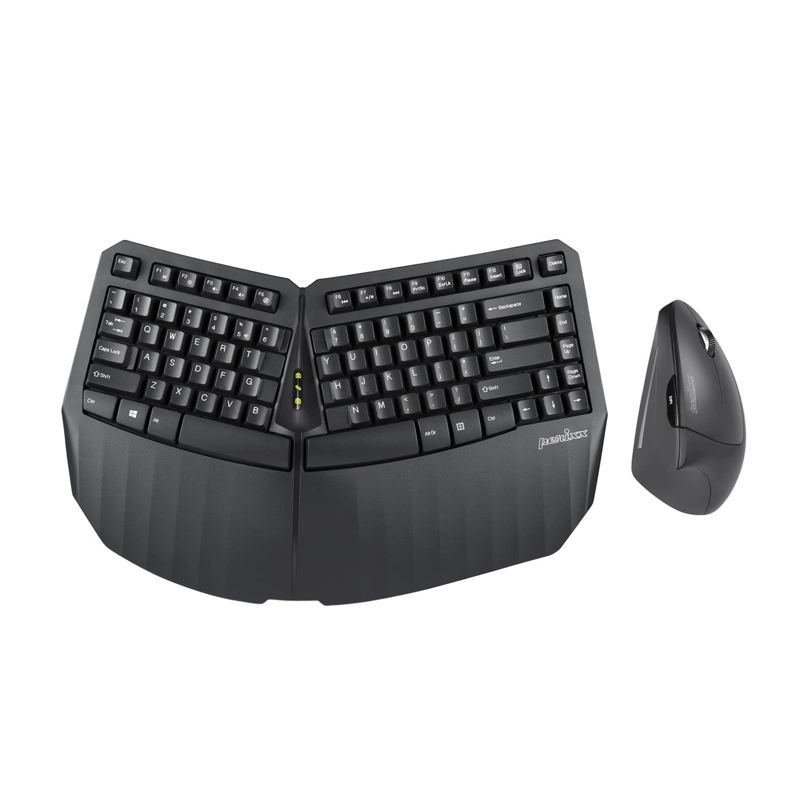 Perixx PERIDUO-813B 2-in-1 Combo Mini Keyboard & Vertical Mouse Black Ergonomic