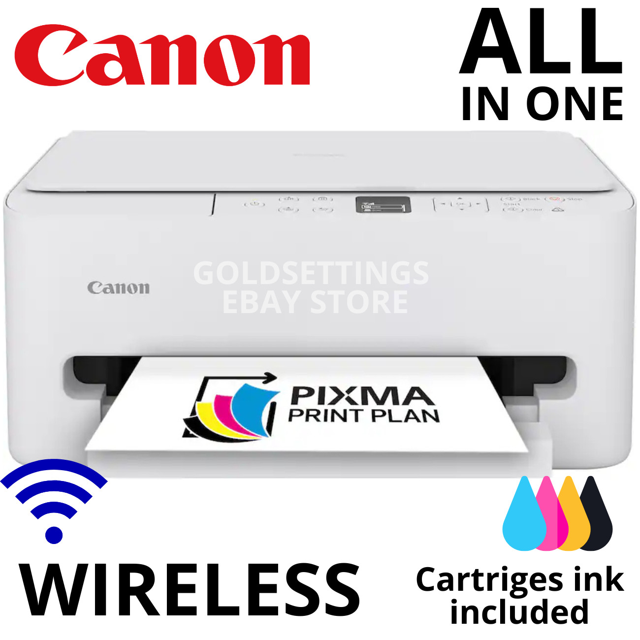 2026 Canon Pixma Wireless All In One Mobile Printer/Copy/Scan Set Ink Included w