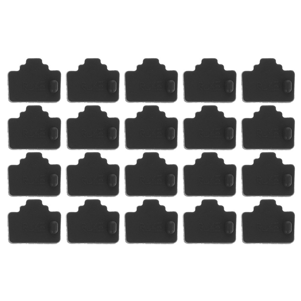 120Pcs Durable Silicone Rj45 Dust Covers for Computer Ethernet Ports Black