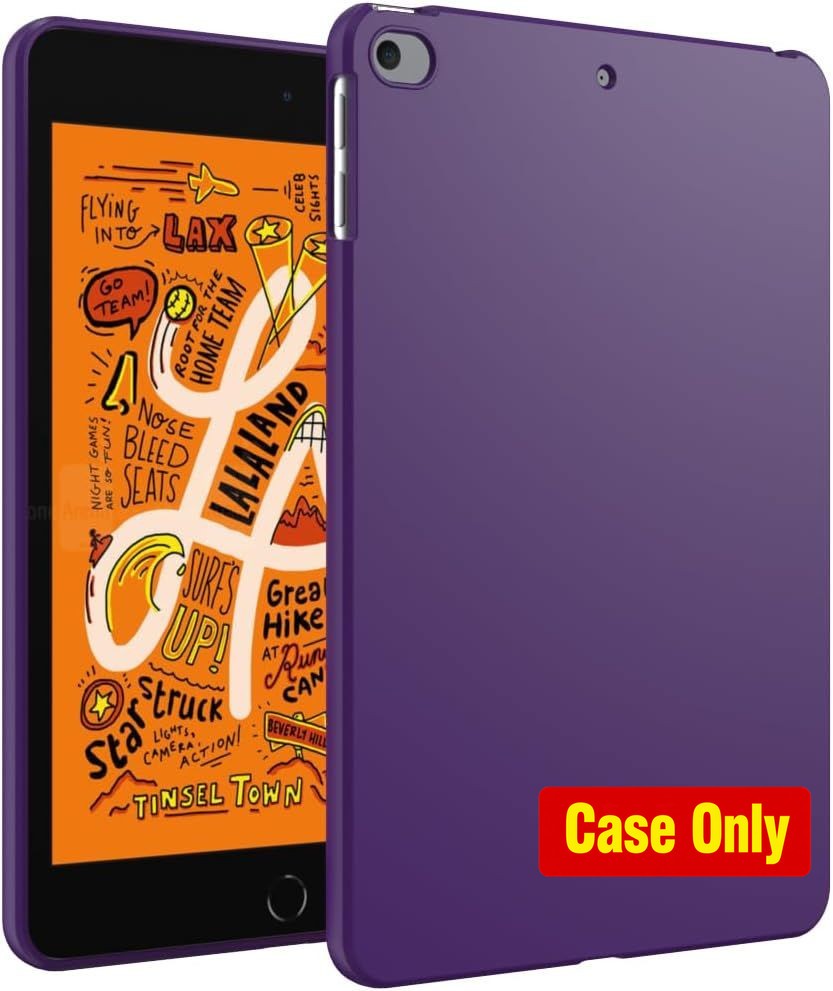 Slim Soft TPU Protective Cover Case for iPad Mini 5 2019 & Mini 4 2015, Purple