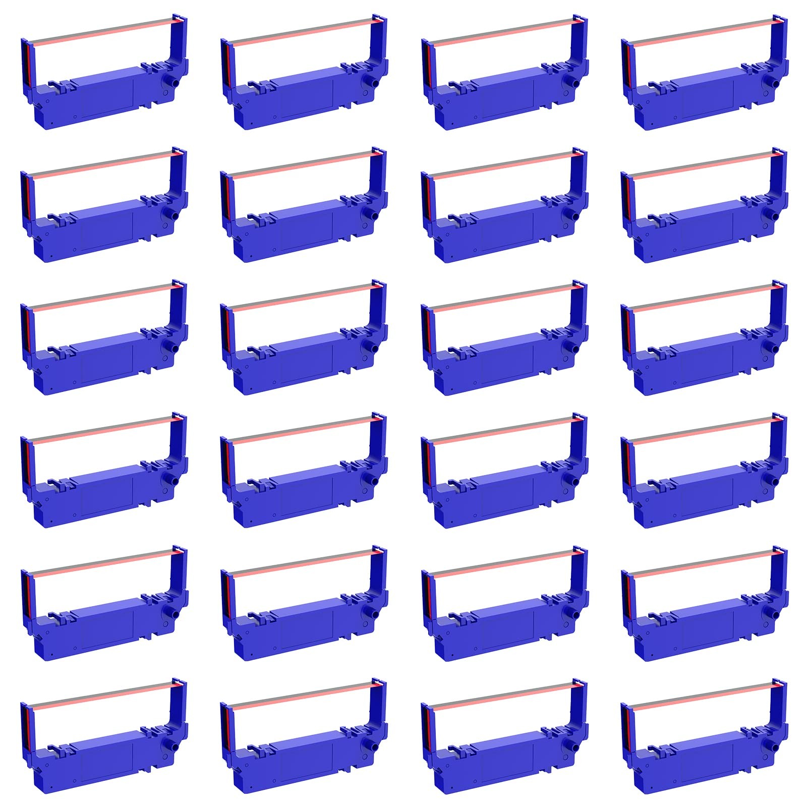 Compatible Ribbon for SP700, SP-712, SP-742 Printer - Black/Red, 24-Pack