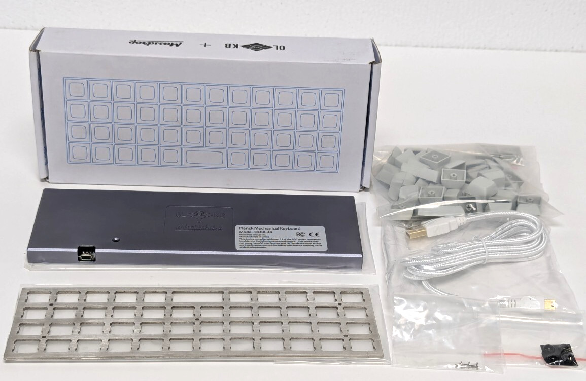 Massdrop x OLKB Planck 48-Key Mechanical Keyboard Kit –Gunmetal Case, MX Plate,