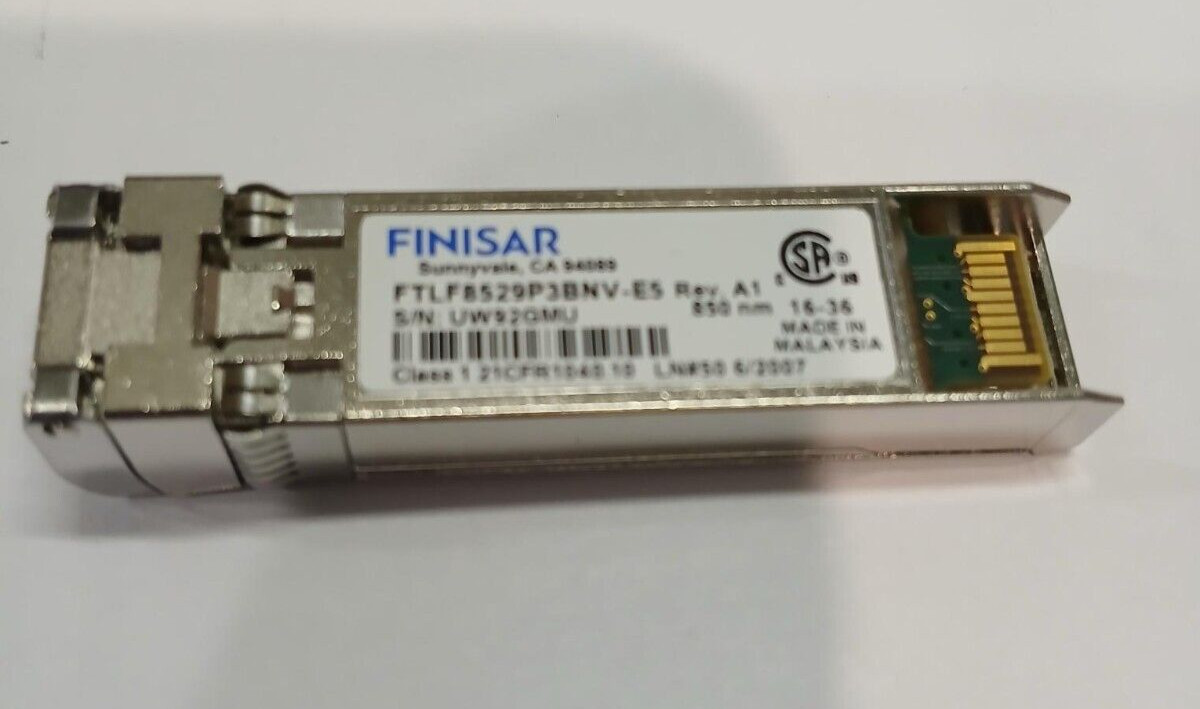 Finisar FTLF8529P3BNV-E5 SFP+ TRANSCEIVER MODULE 019-078-045