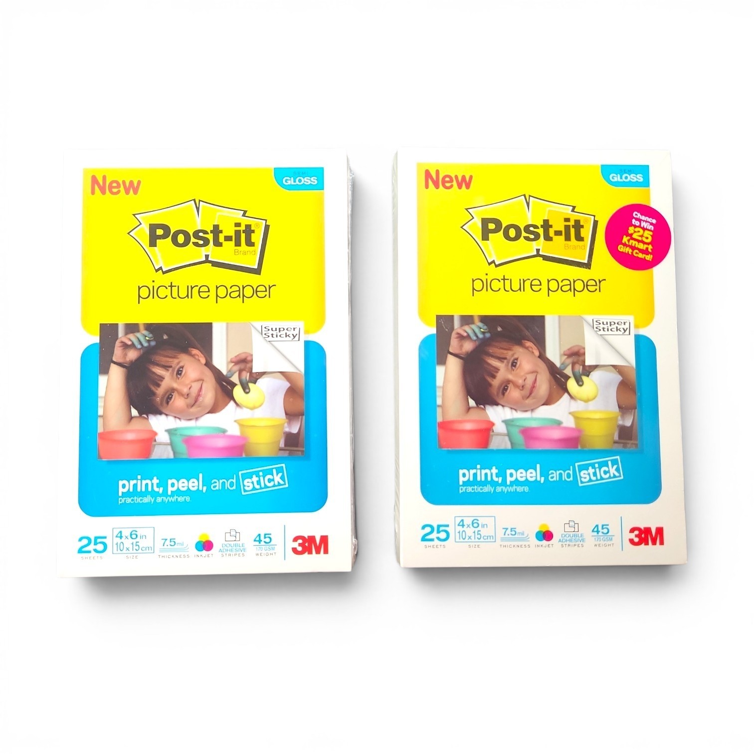 Lot of 2 Post-it Picture Paper 4x6 Semi-Gloss Inkjet 50 Sheets Total New Sealed