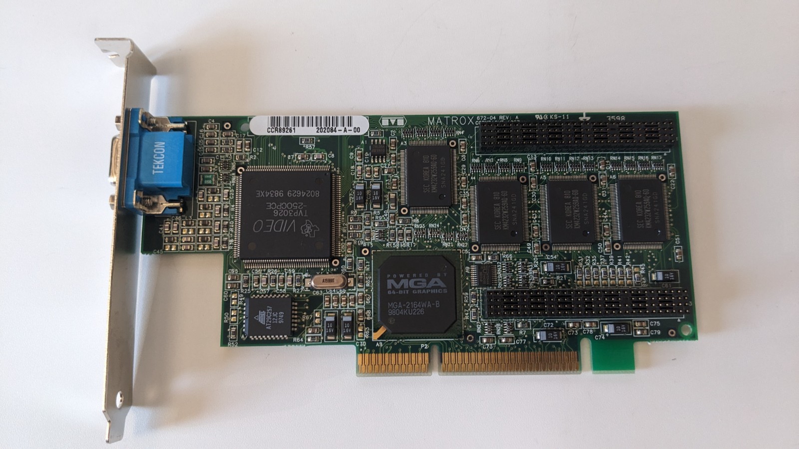 Matrox 672-04 Rev A 202084-A-00 Millennium II graphics card Untested