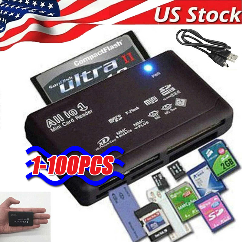 Memory Card Reader Mini 26-IN-1 USB 2.0 High Speed For CF xD SD MS SDHC Lot