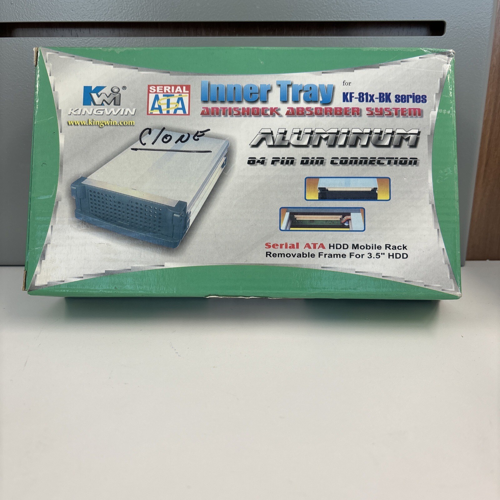 Kingwin Aluminum Inner Tray Serial ATA for KF-813-T-BK 3.5 Hard Drive 64 Pin Din