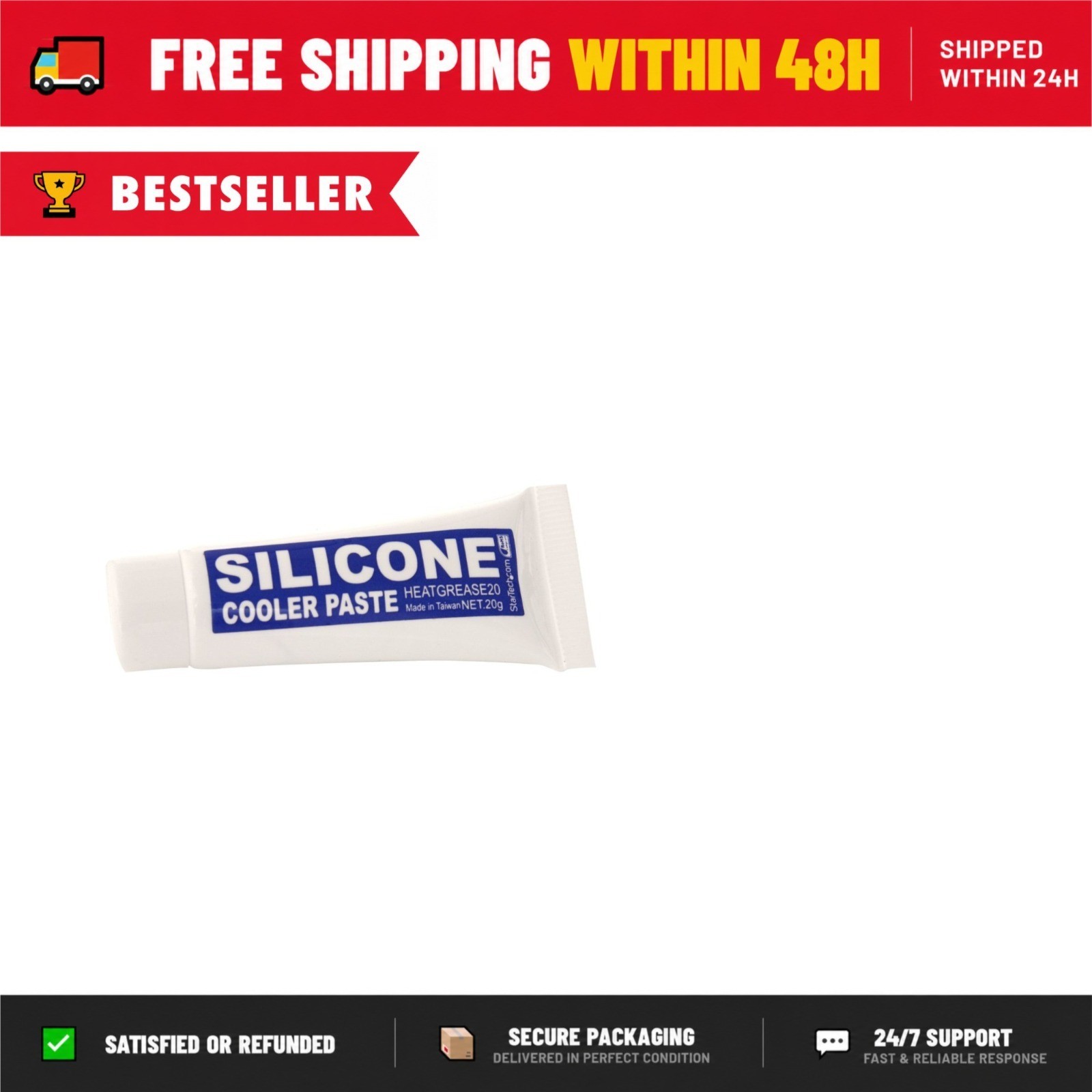 StarTech 20g CPU Thermal Paste Grease Compound HEATGREASE20 - Silicone