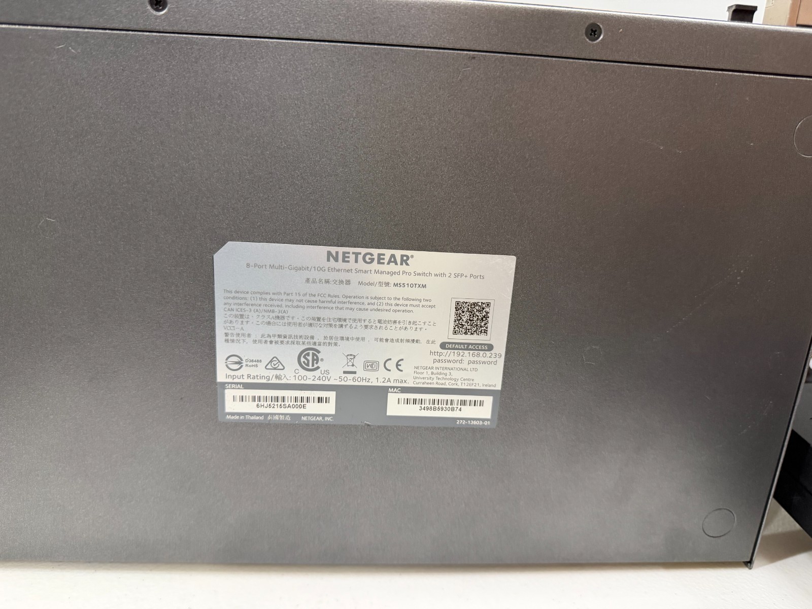 NETGEAR 8 Port Multi-Gigabit Smart MNG Pro Switch (MS510TX-100NAS)