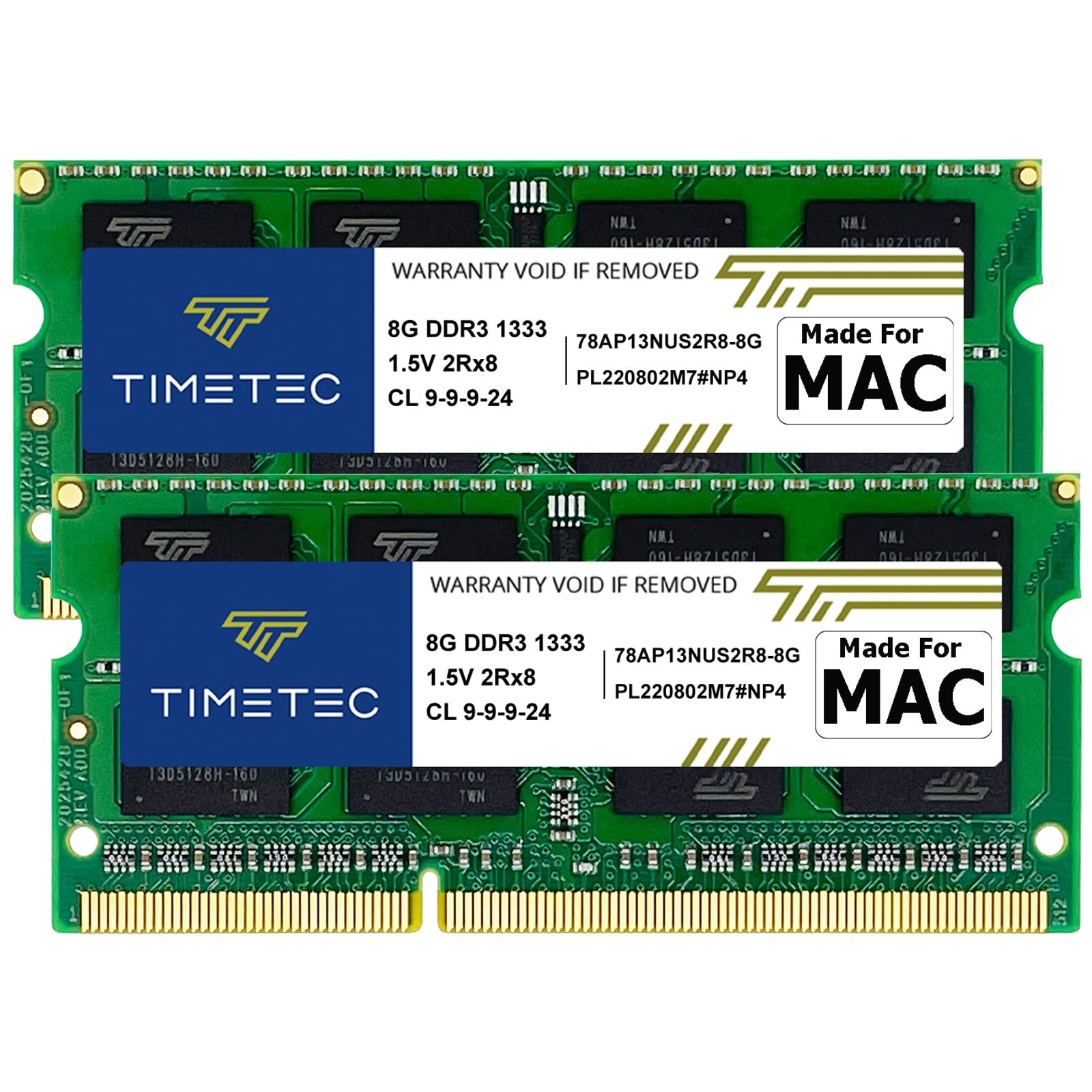 Timetec 16Gb Kit(2x8gb) Compatible For Apple Ddr3 1333Mhz Pc3-10600 Cl