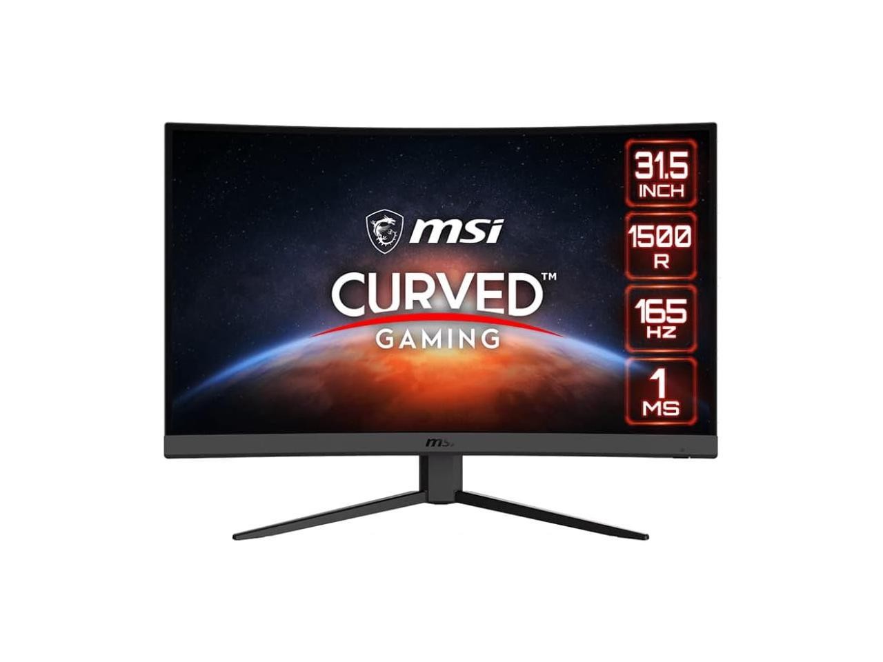 MSI 32 inch (31.5" Viewable) Full HD 165Hz with AMD FreeSync Premium 1ms Curved
