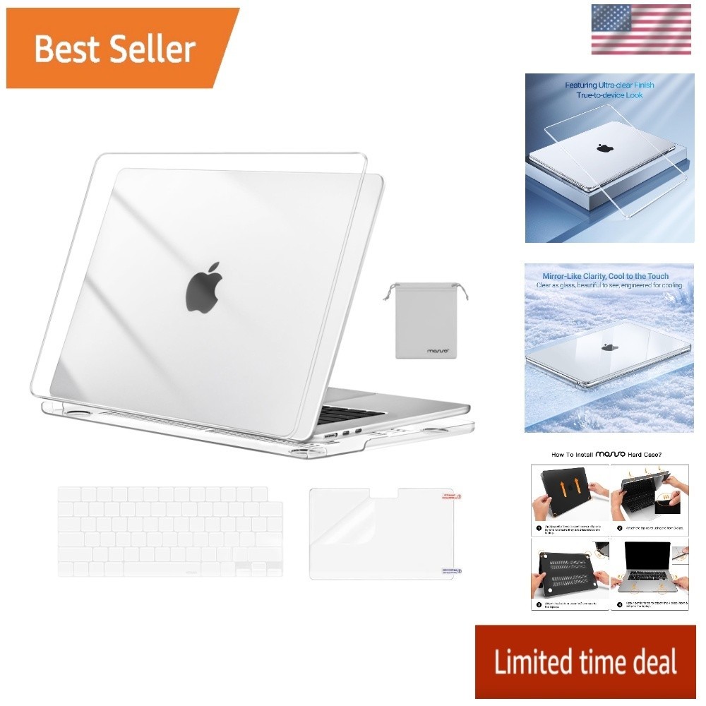 Scratch-Resistant Case Compatible with MacBook Air 15 inch M5 2026 M4 2025 M3...