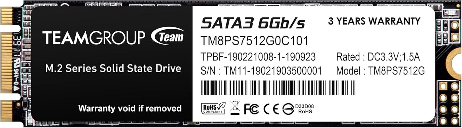 MS30 512GB with SLC Cache 3D NAND TLC M.2 2280 SATA III 6Gb/S Internal Solid Sta