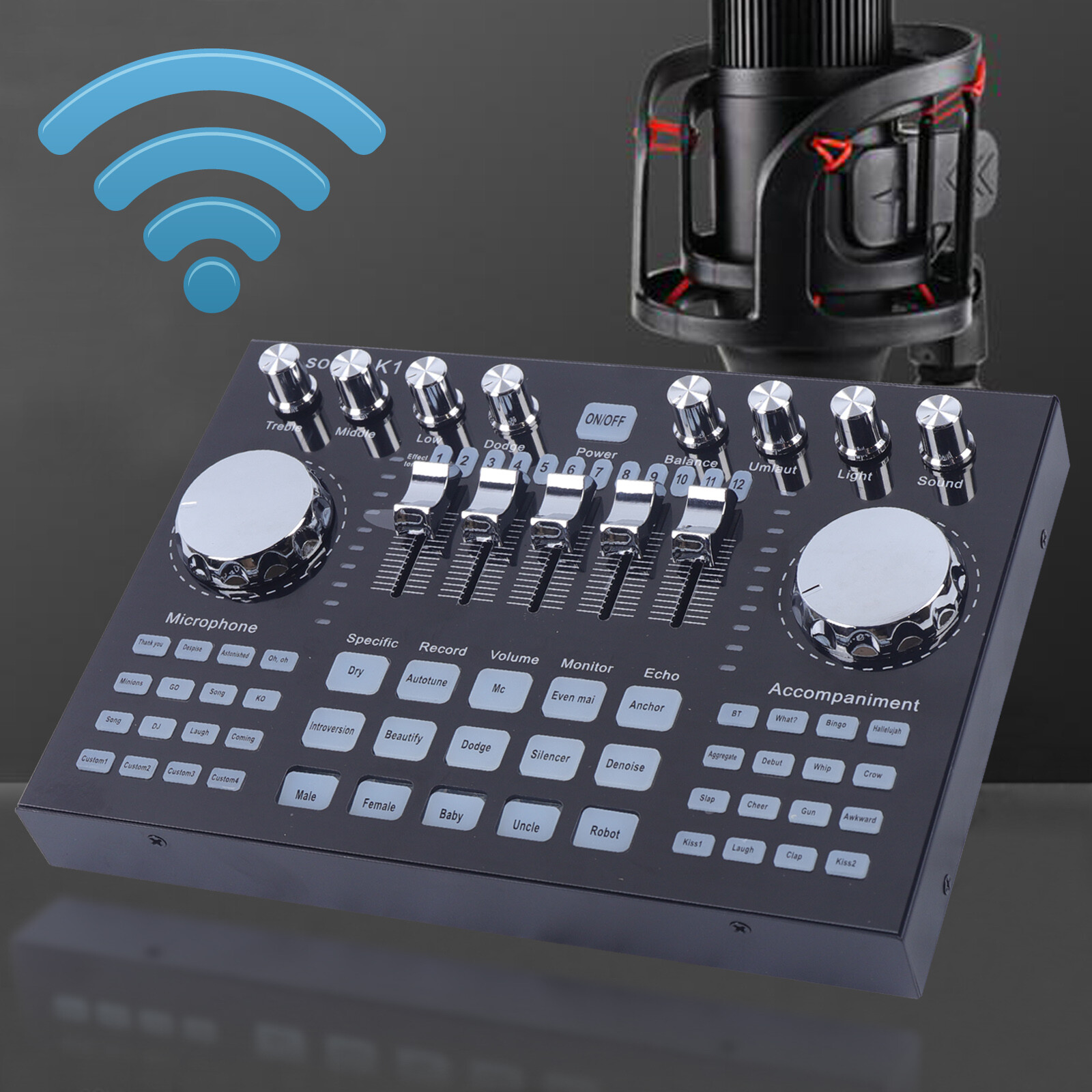 K1 Pro Digital Audio Mixer Computers PC Voice Mixing Live Console SoundCard NEW