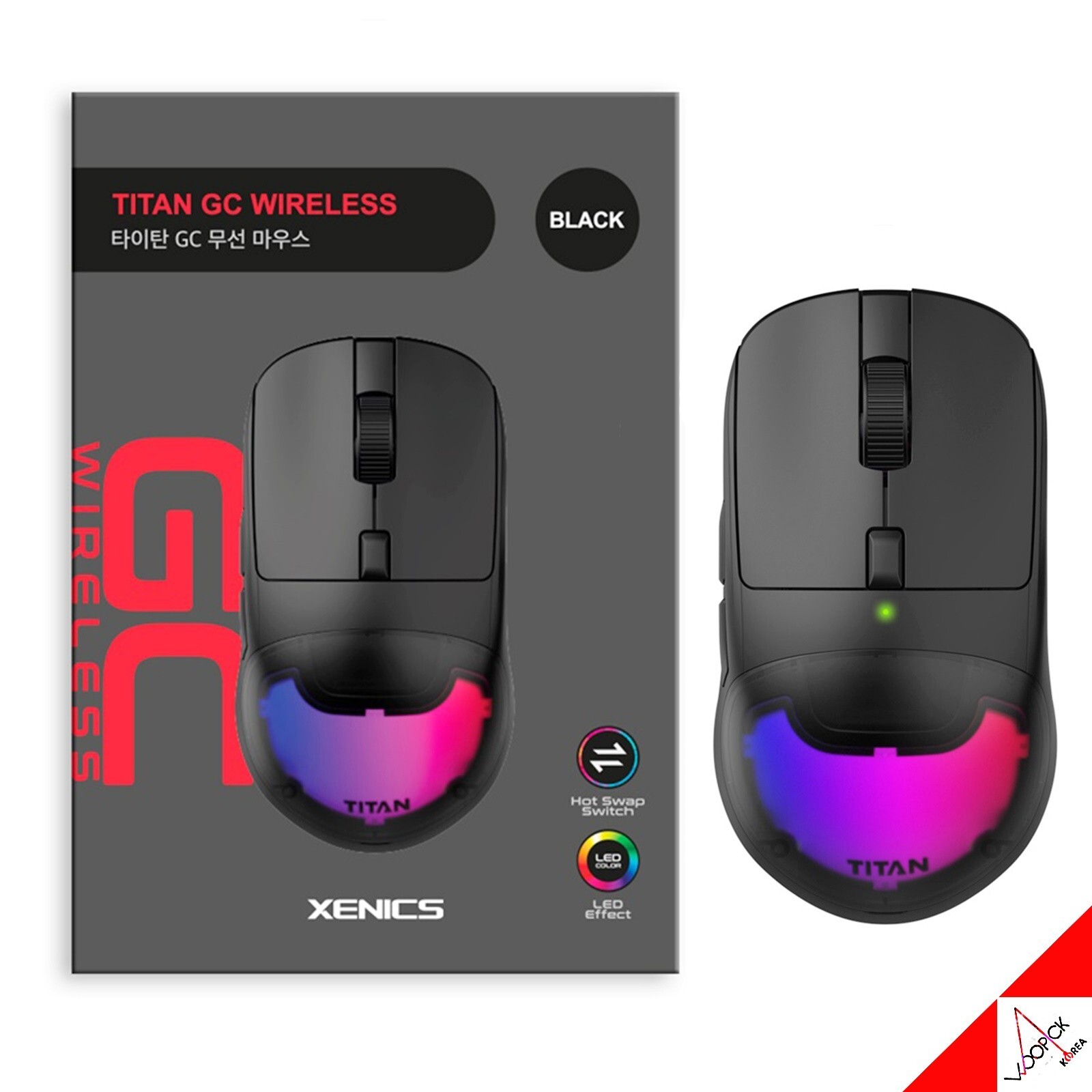 Xenics Titan GC Set Wireless Professional Gaming Mouse 5-Replace Switch 26000DPI