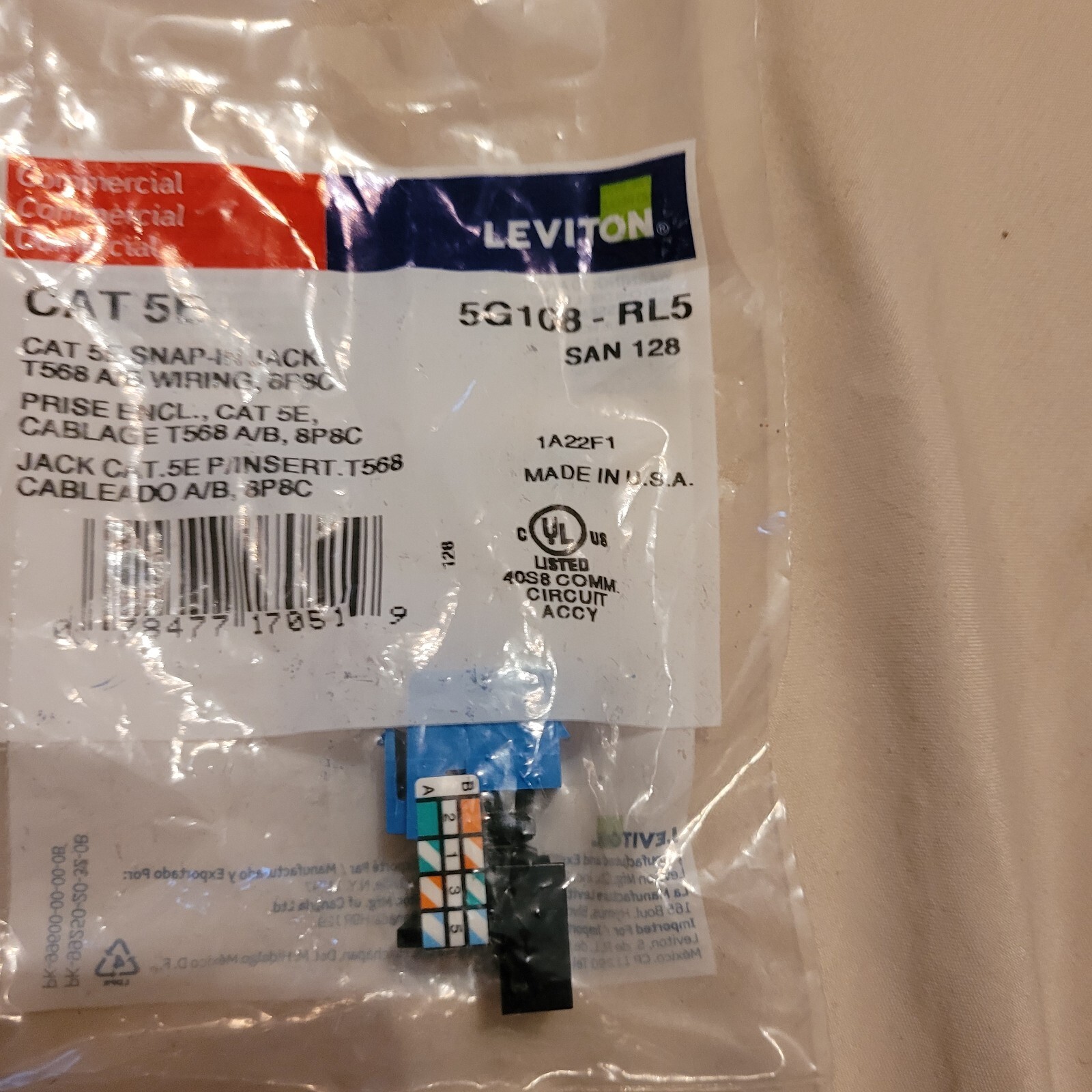 Leviton Keystones Jacks RJ45, RG 11, Coax & Plates LOT of 14