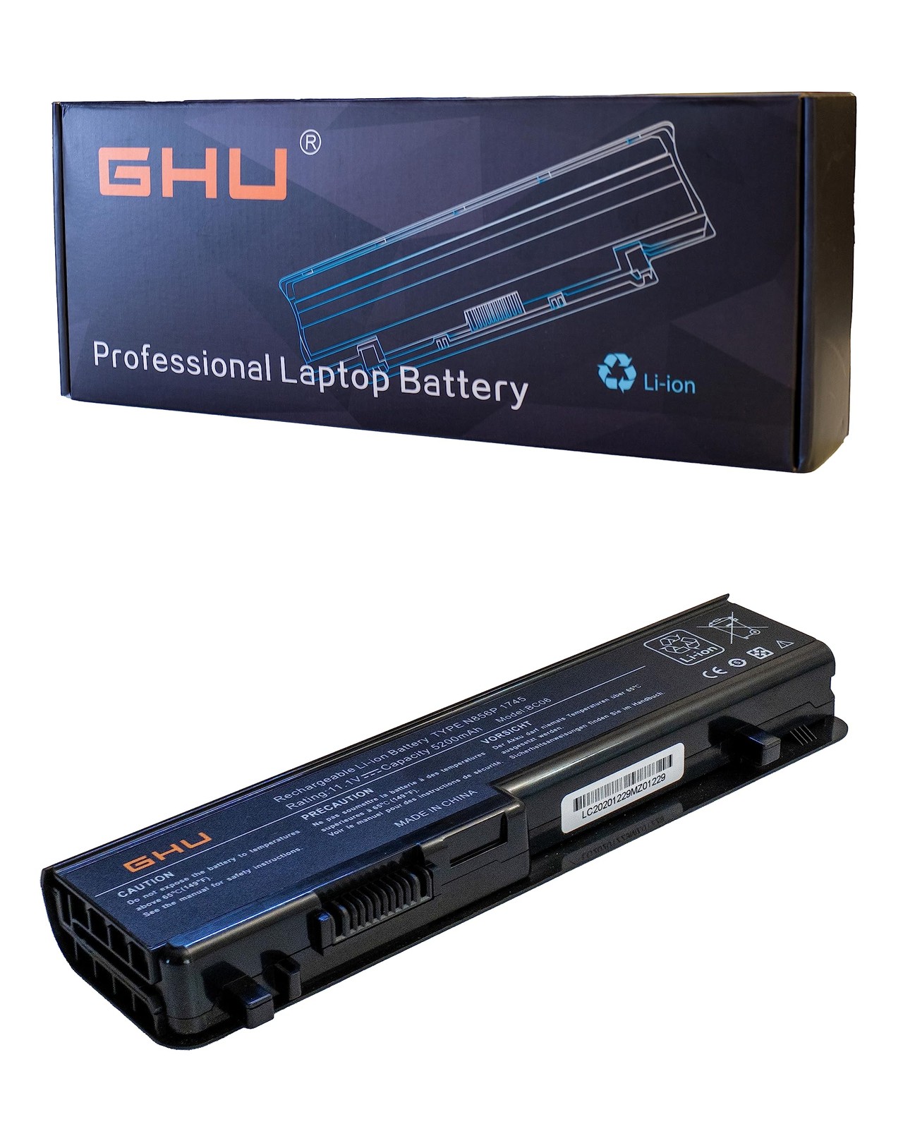 GHU New OEM 58 WH 6 Cell U164P N855P Battery Compatible for 6 Cell, Black 
