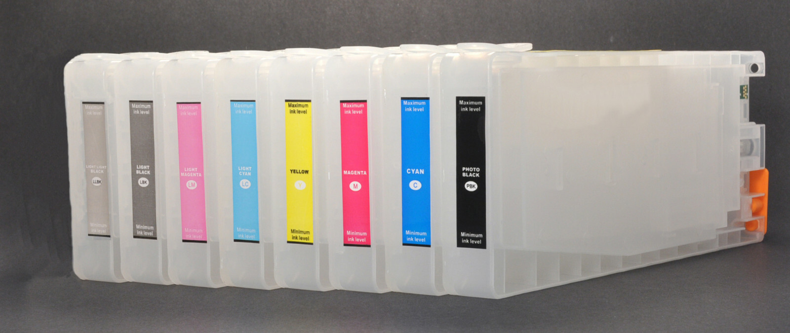 8pcs UltraChrome Pigment Refillable Ink Cartridges for Stylus Pro 7800/9800