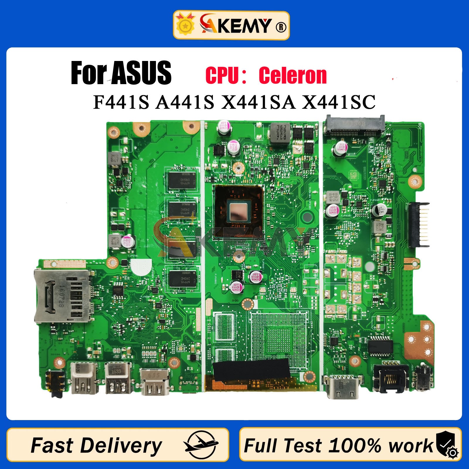 X441SA Mainboard  For ASUS A441S F441S X441SC X441S Celeron CPU 100% Tests OK