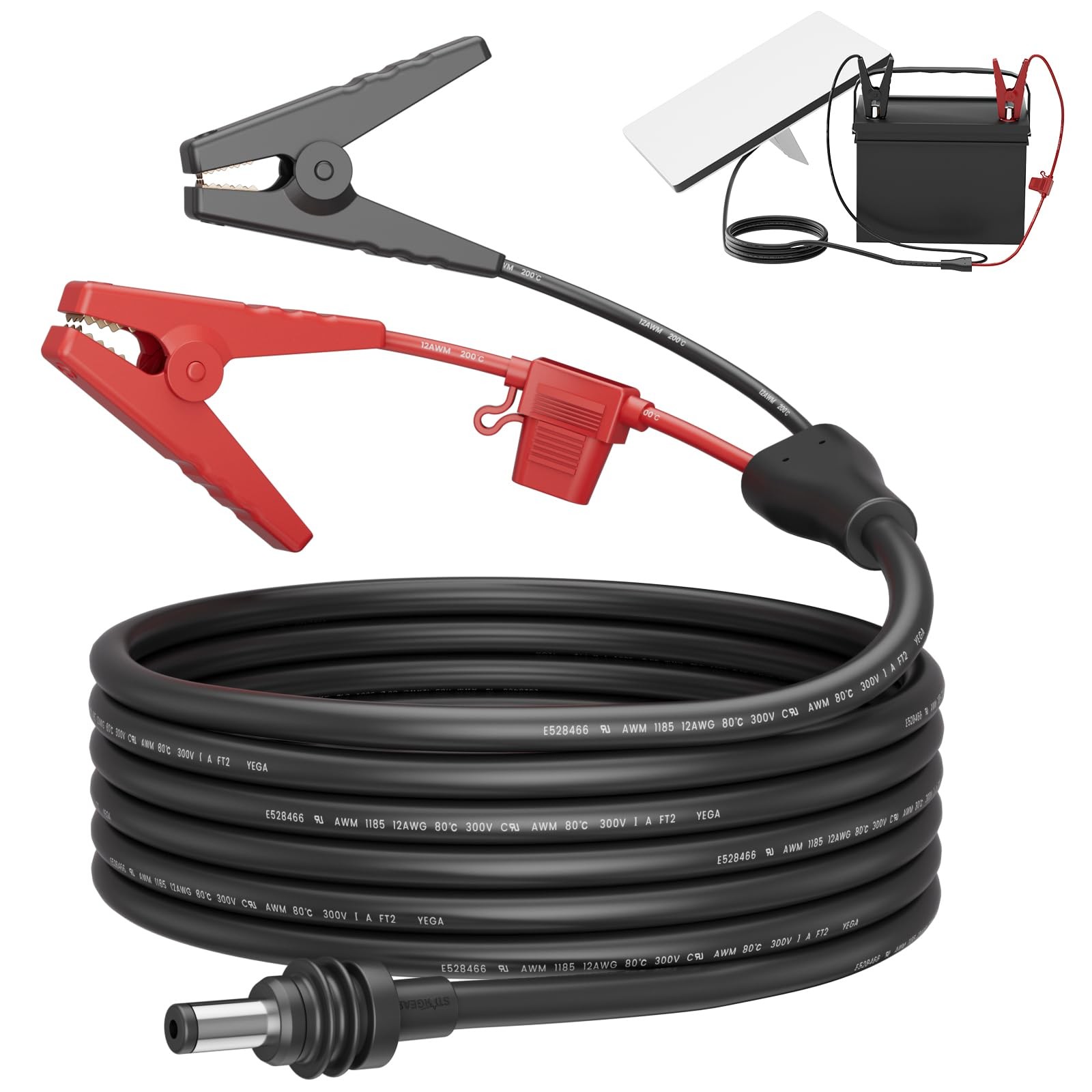 STARGEAR Starlink Mini Alligator Clips DC Power Cable 6.5FT