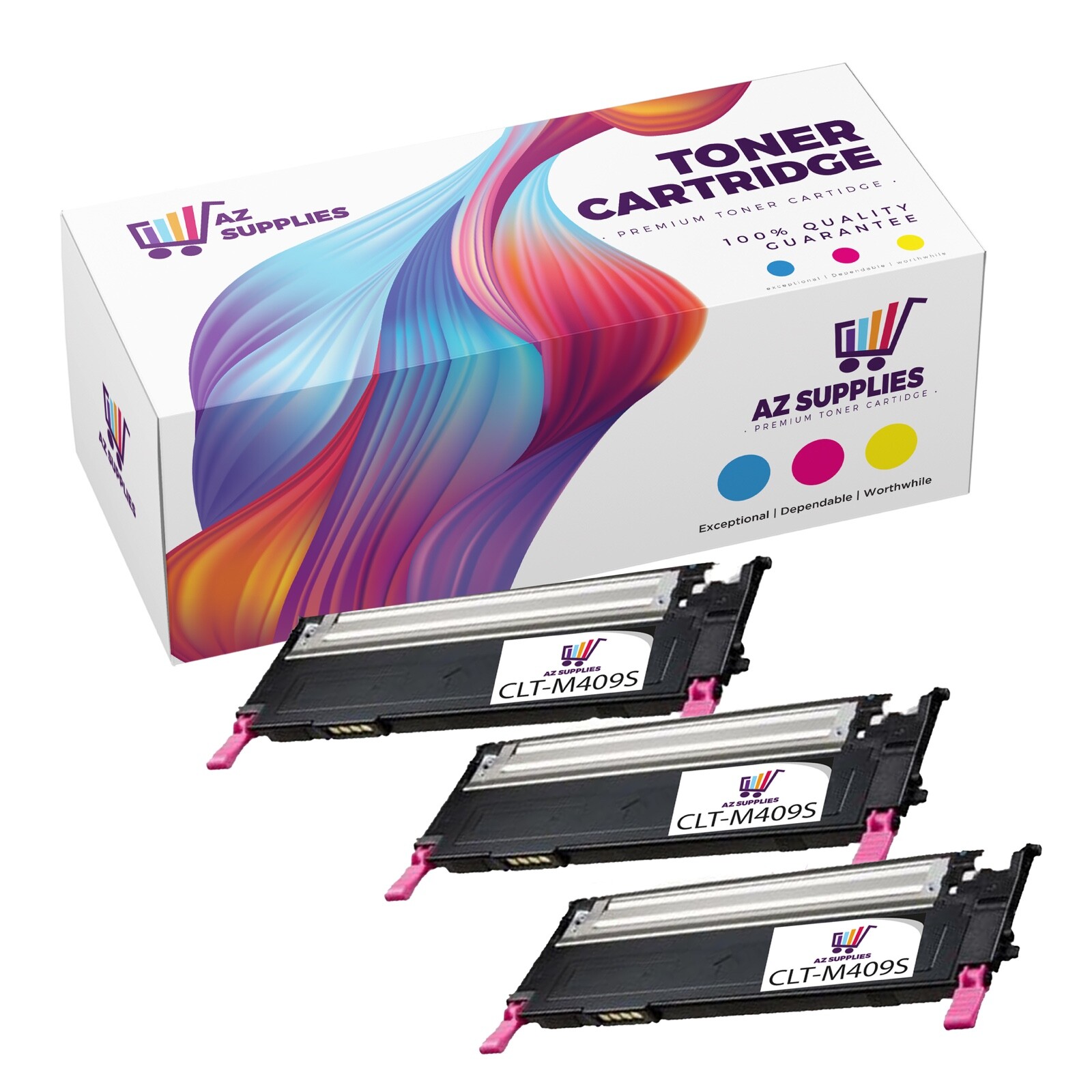 3PK CLT-M409S Magenta TonerCartridge Samsung CLP-310N-315W CLX-3170-3175FW-3175N