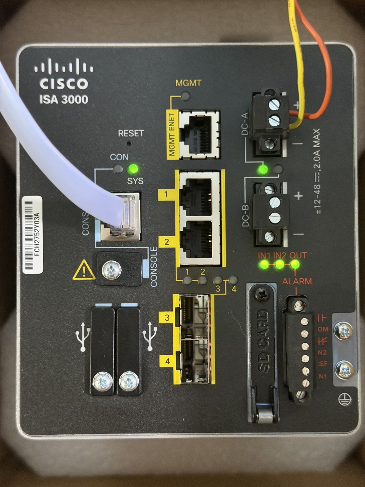 Cisco ISA-3000-2C2F-K9 Industrial Security Appliance / Firewall, New Tested