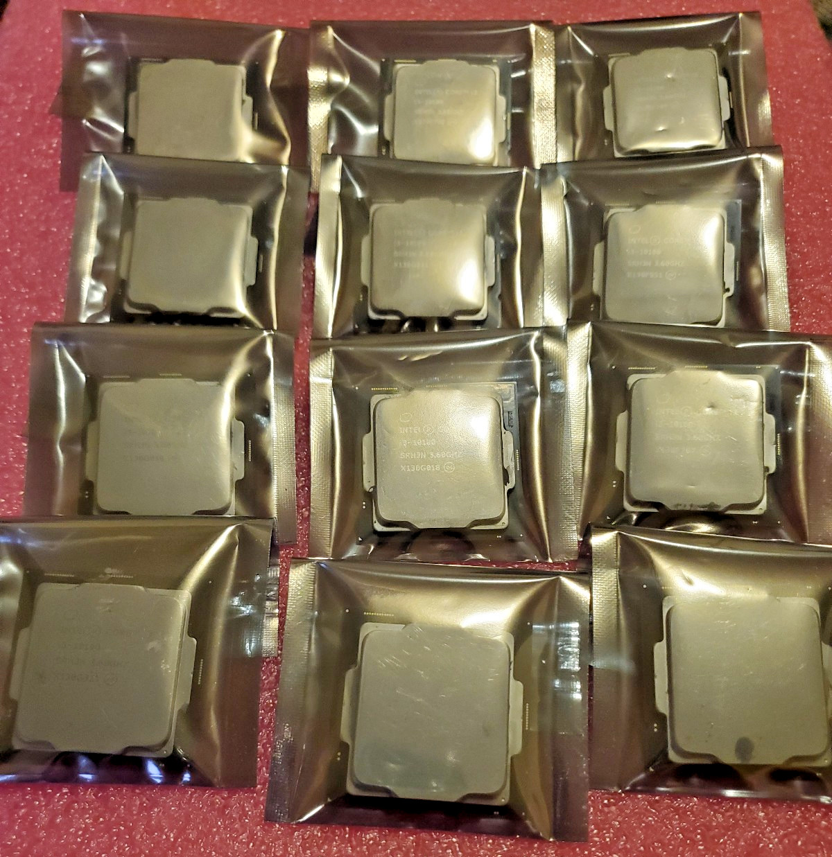Lot Of 12 - Intel Core i3-10100 3.60GHz 4-Core CPU (SRH3N) Tray Pulls