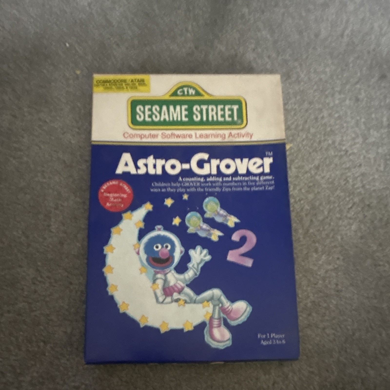 Sesame Street Astro-Grover 2 Early Learning for Commodore 64/128 5.25" Floppy