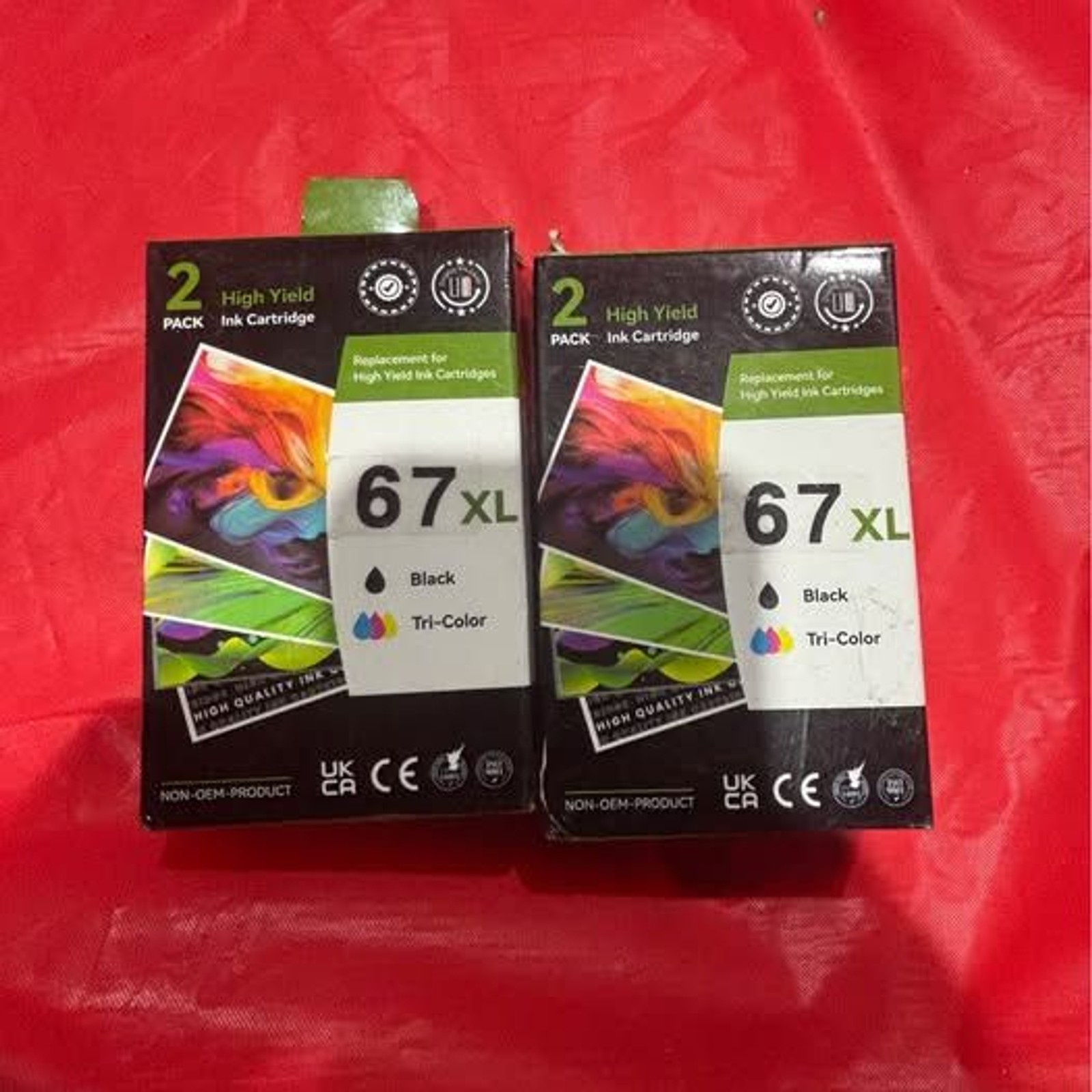 New HP 67XL Compatible Ink Cartridges 2 Packs Black & Tri-Color