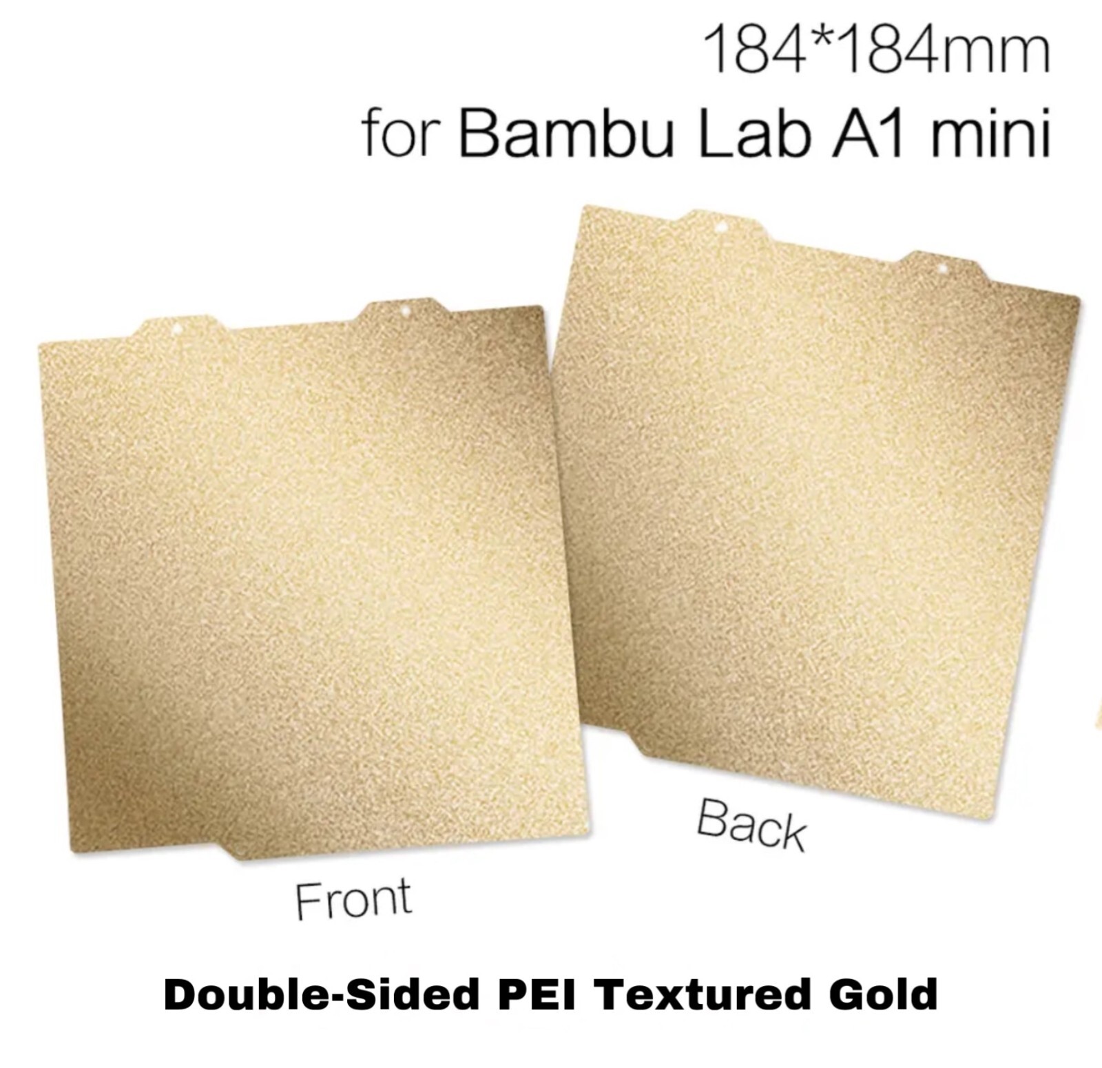 For Bambu Lab A1 Mini 184x184mm 3D Printer Build Plate Doubled-Sided PEI PEO PEY