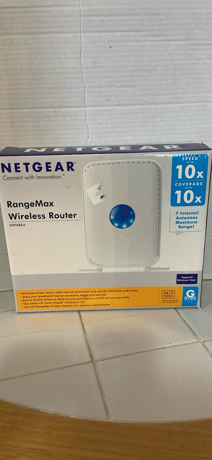 Netgear WPN824NA 108 Mbps 4-Port 10/100 Wireless G Router (RP-WPN824NA)