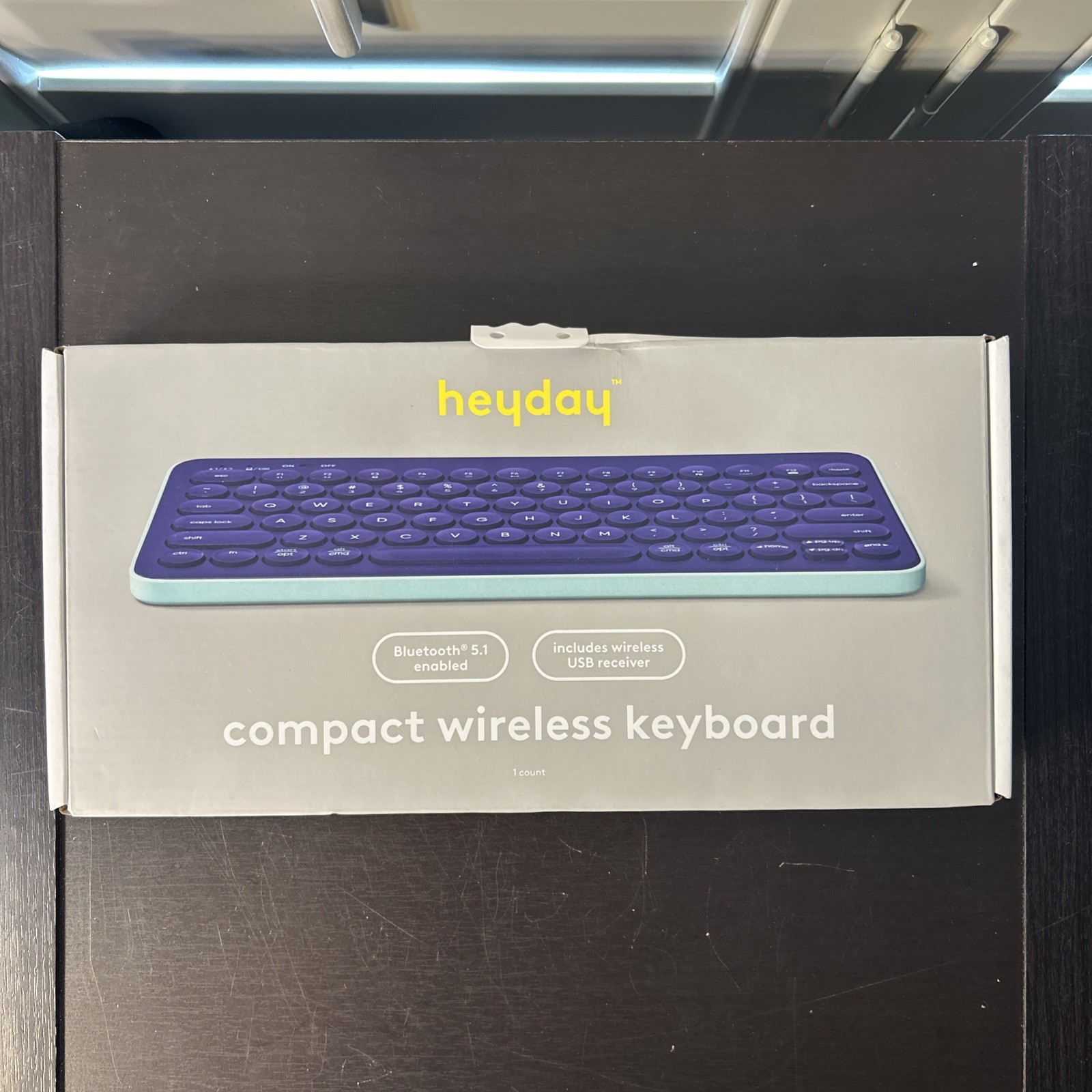 HeyDay Compact Wireless Keyboard - Bluetooth & USB Wireless Receiver -