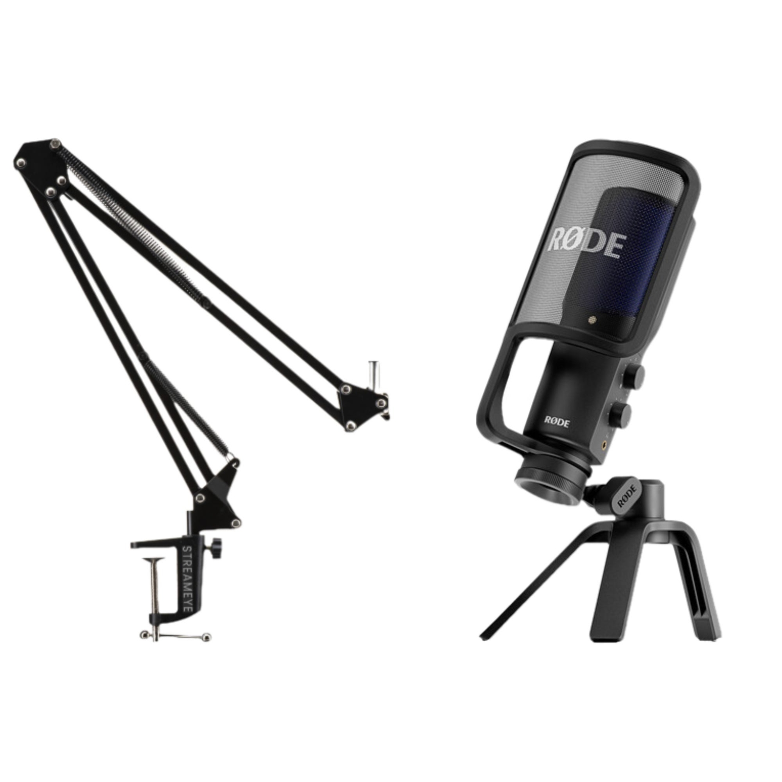 Rode NT-USB+ USB Condenser Microphone with StreamEye BOOMARM1