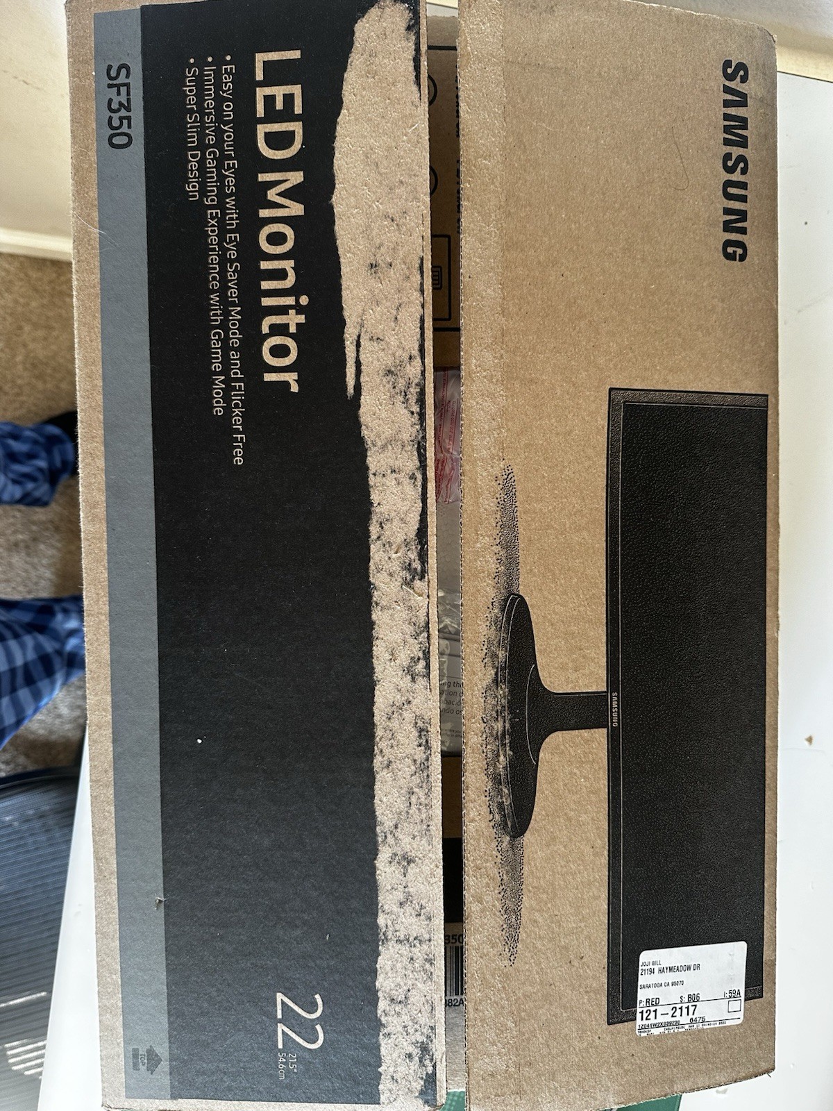 NEW Samsung SF350 22" LED Monitor Black 1080p LCD Screen