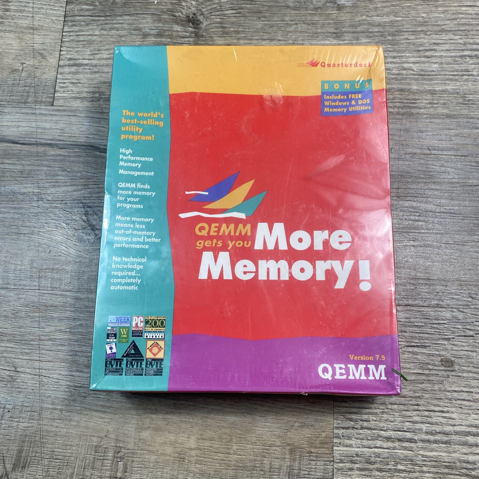 Quarterdeck QEMM More Memory Version 7.5 New Sealed BIG BOX Windows DOS