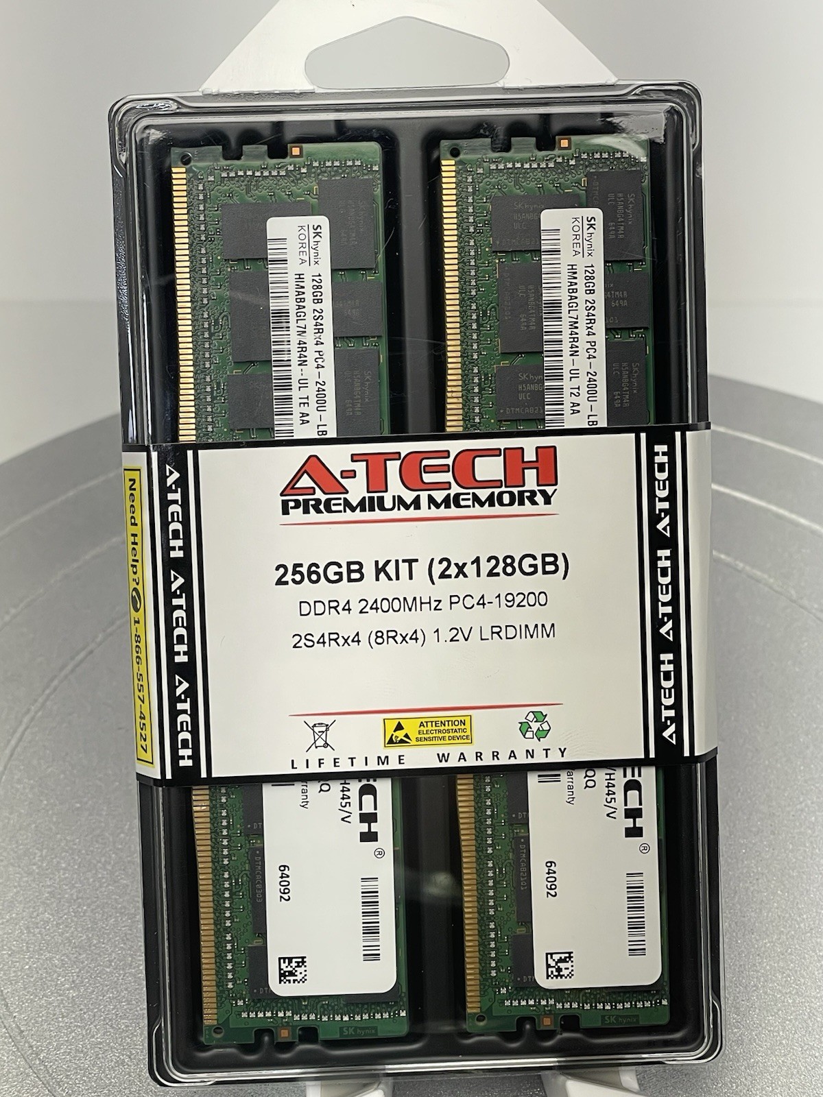 A-Tech 256GB 2x 128GB PC4-19200 DDR4 ECC Load Reduced LRDIMM Server Memory RAM
