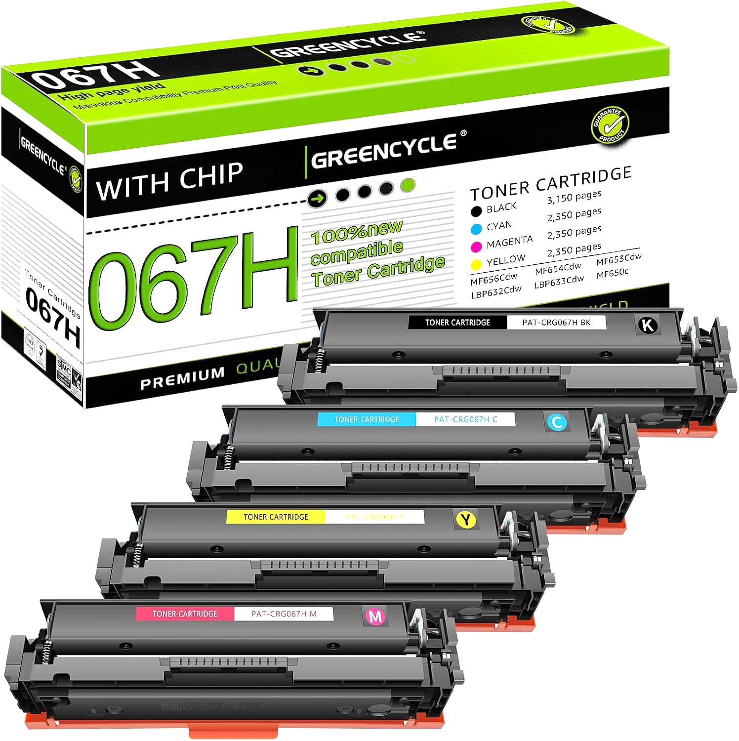 067H Toner Cartridge for Canon imageCLASS LBP632Cdw, LBP633Cdw, MF653Cdw Series