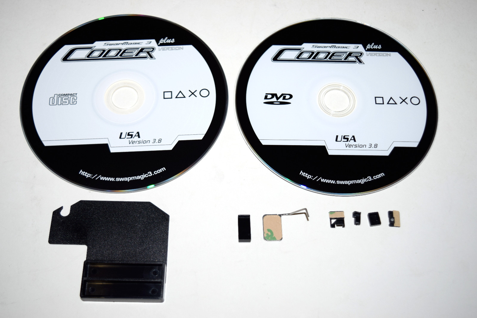 SwapMagic 3.8 Coder USA DVD CD set with Slide Tool Magic Switch PS2 Swap Magic